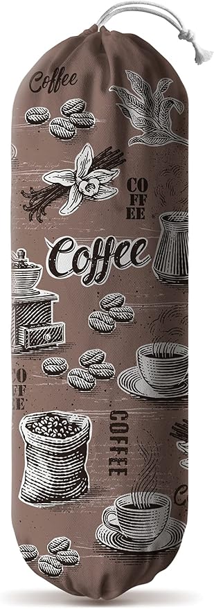 Hglian Grocery Plastic Bag Holder,Larger Plastic Bags Organizer Storage Keeper,Coffee Decor for Cafe Kitchen Coffee Corner