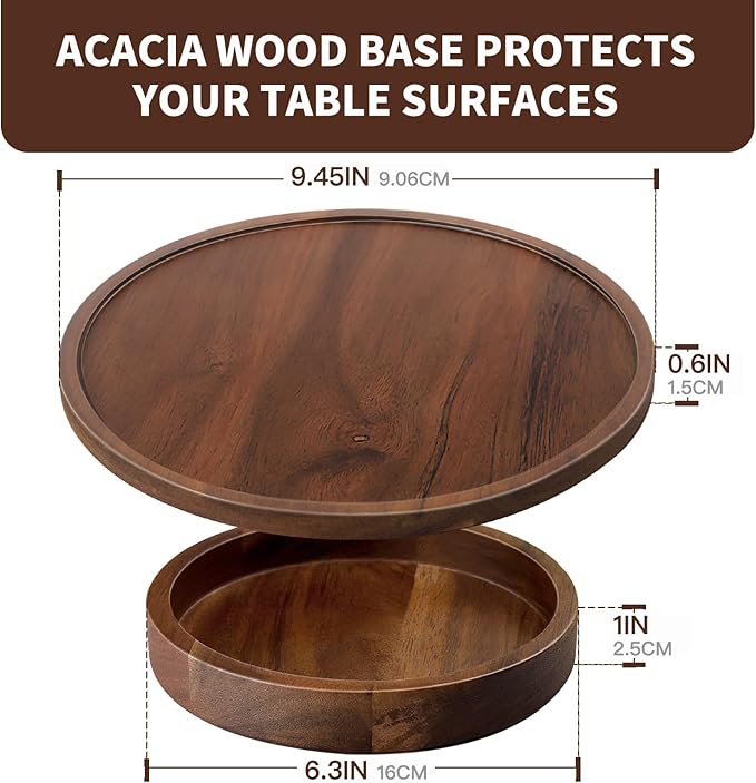 Large Glass Salad Bowls Set with Acacia Wood Base and Lid and Salad Serving Utensils, Elegant and Practical Salad Bowls for Kitchen Essentials Party