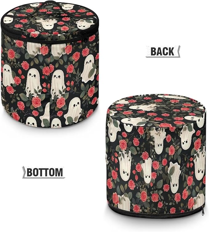 Halloween Pressure Cooker Insulation Bag Insulated Carrier Electric Pressure Cooker Storage Bag Keep Your Cooker Dust Free, Ghost Rose