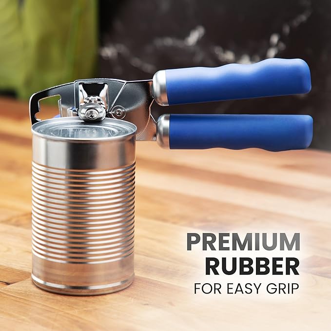 Zulay Kitchen Manual Can Opener with Bottle Opener with Turn Knob
