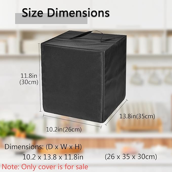 Bread Maker Machine Cover for Cuisinart Bread Maker Machine, Heavy Duty Waterproof Protective Bread Machine Cover Compatible for Cuisinart Compact and Automatic Bread Maker Machine CBK-110P1 (Black)