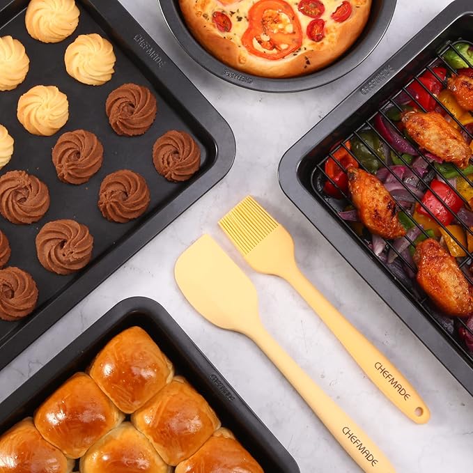 CHEFMADE Bakeware Set, 11-Piece Nonstick Kitchen Baking Set Carbon Steel Oven Bakeware