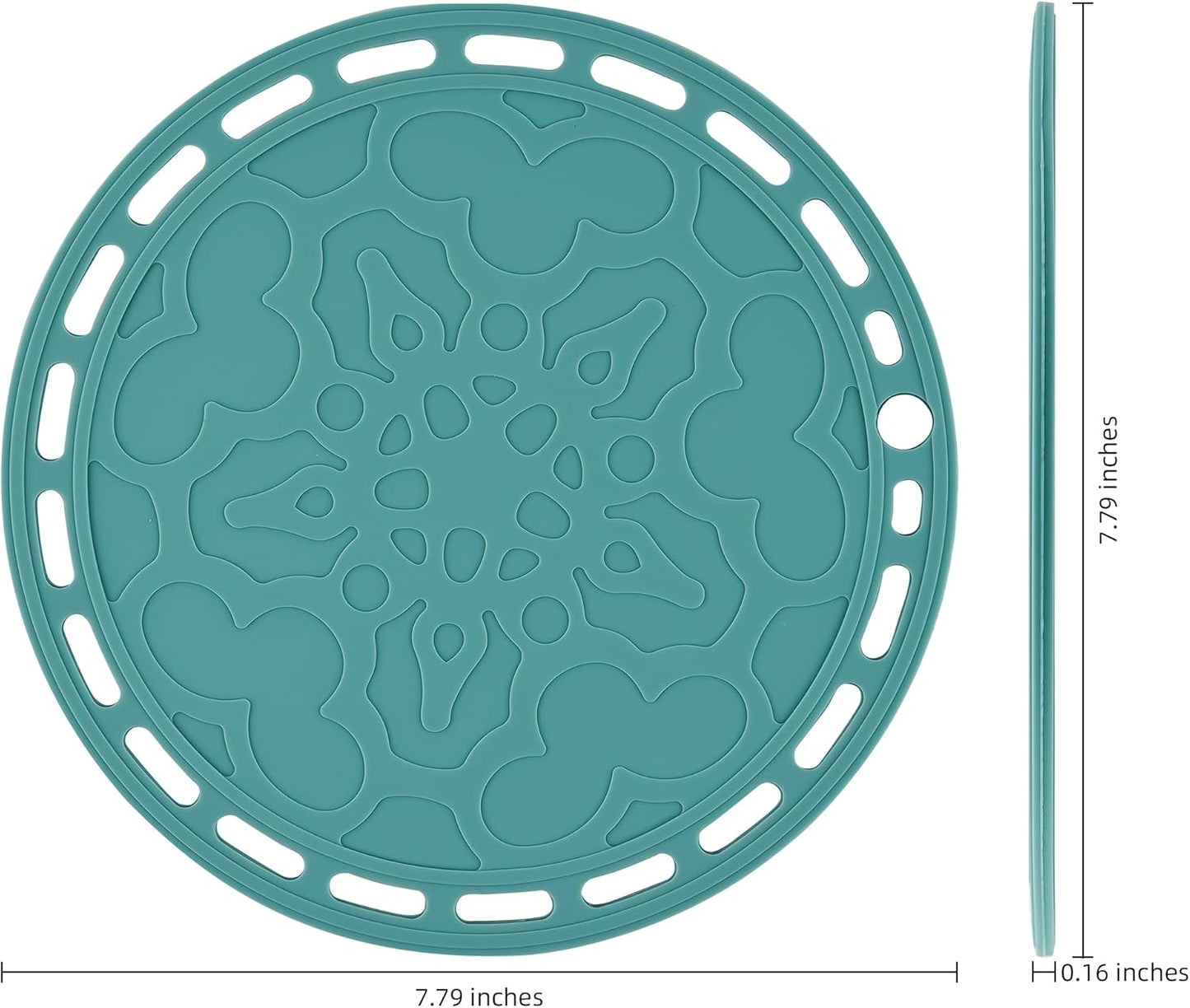 Smithcraft Silicone Trivet Mat for Pots and Pans Big Round Silicone Pot Holder Hot Pads Trivets for Hot Dishes and Pots, Hot Mats for Countertop Tables Spoon Rest Set of 3 (Grey)