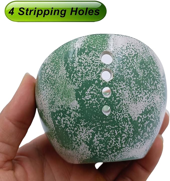 Herb Stripping Bowl with 4 Different Holes Efficient Leaf Removal Tool for Parsley Cilantro Vegetables Durable Resin Kitchen Gadget Veggie Herbs Stripper Imitation Ceramic Pottery Design