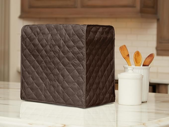 Covermates Keepsakes Bread Maker Cover – Quilted Appliance Protector for Dough Makers – Dust & Stain Resistant, Washable Slip‑On Design for Countertop Storage, Bronze