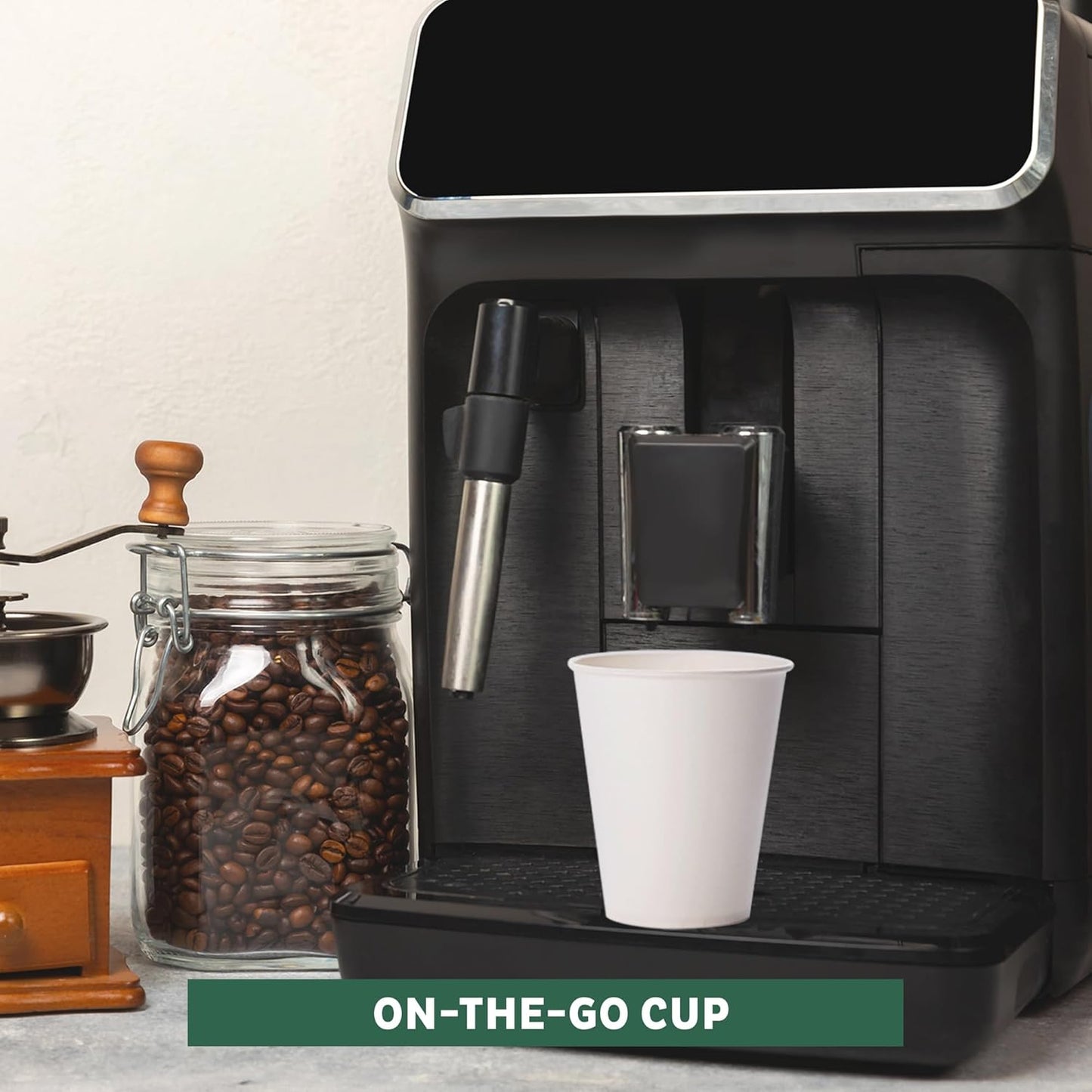Freshware Coffee Cups 8 oz [300 Pack] Disposable Paper Cups for Hot or Iced Coffee Cup, Slushie Cup, Milkshakes, Smoothies, and Tea