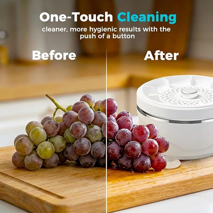 Fruit and Vegetable Washing Machine, Upgraded Portable Fruit Cleaner Device, IPX7 Waterproof Fruit and Vegetable Cleaner for Home Kitchen to Purify Produce (1PCS)