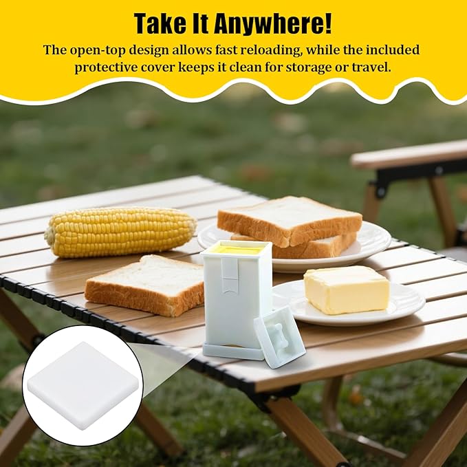 3 Pack Plastic Butter Spreader Corn Cob with Cover Butter Spreader for Corn, Bread & Cooking for Even Spread on Toast, Pancakes, Waffles & Grilling