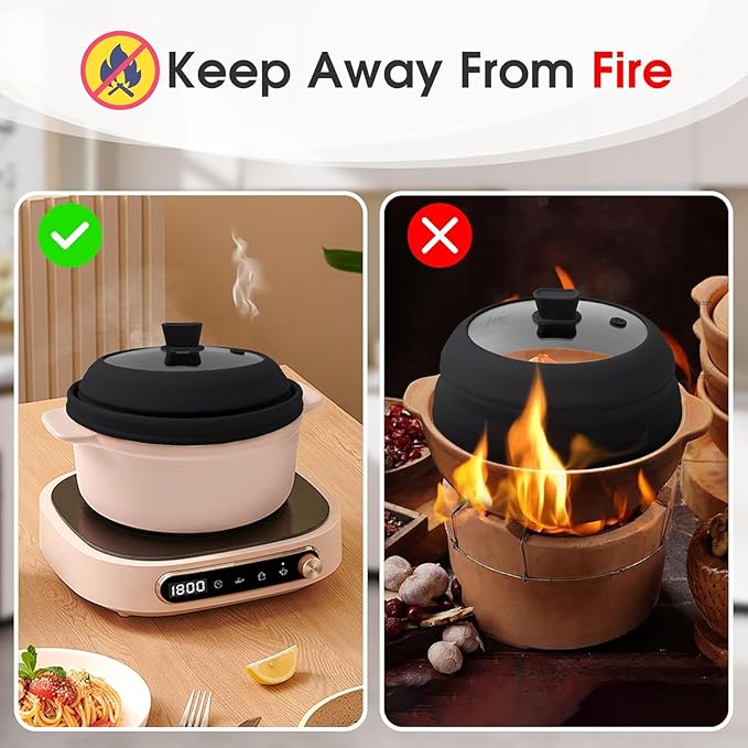 Microwave Splatter Cover Microwave Cover for Food 11.8 Inch Collapsible Glass Microwave Cover with Handle Silicone microwave splatter cover for Home Kitchen (Black)