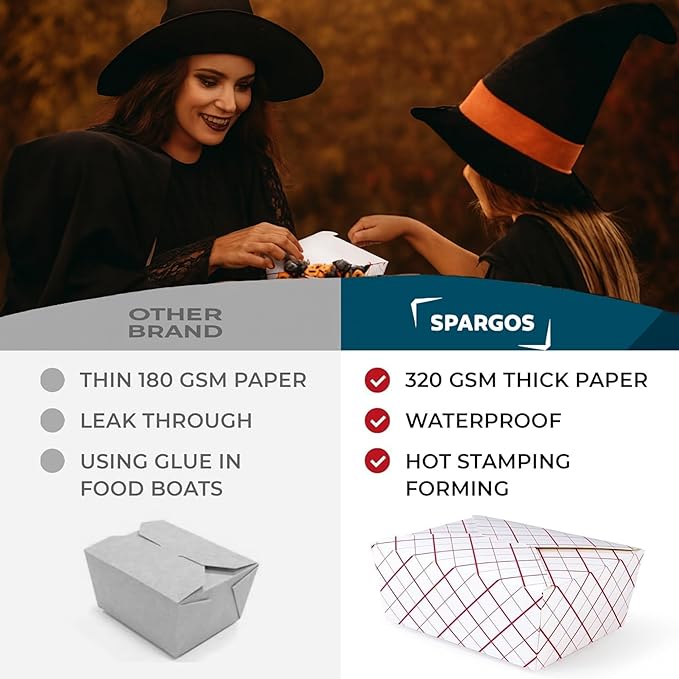 Take Out Boxes (60 Pack) 45oz White - Cardboard Paper Togo Chinese - Takeout Storage Containers -Biodegradable Eco To Go Food Containers For Restaurants Catering