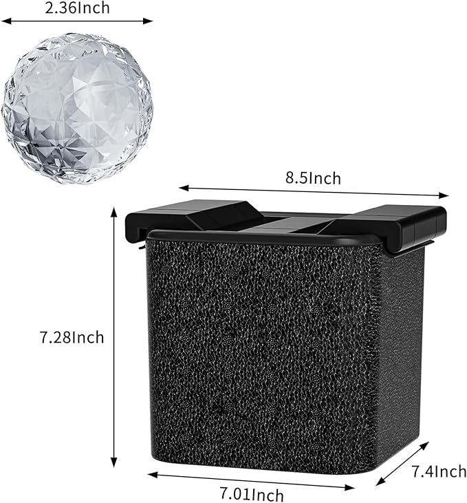 Bangp Clear Ice Ball Maker Mold,Crystal-clear Ice Cube Maker,4 Distinctive 2.4" Sphere Ice Cubes for Cocktails and Drinks,Fun Shapes Ice Ball Mold,Whiskey Gifts for Men