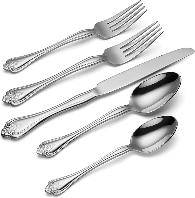 Oneida Boutonniere Flatware, 20 Piece, Silver