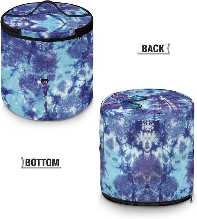 Electric Pressure Cooker Insulation Bag Effective Insulation Pressure Cooker Insulation Bag Enclosed on the Bottom, Butterfly Blue Tie Dye