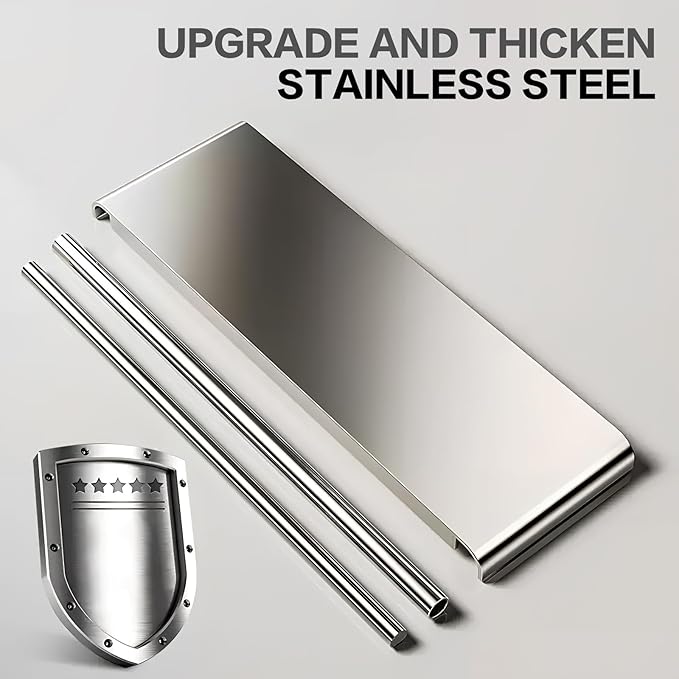 Large Under Sink Organizer 2 Tier Expandable Heavy Stainless Steel Shelf Adjustable Height for Under Kitchen Bathroom Sink Organizers and Storage (Large Size: 4 Panels 4 Storage Baskets)