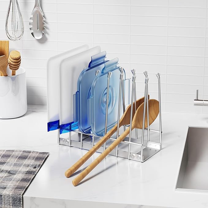 Reusable Bag Drying Rack, Foldable Metal Stand for Reusable Ziplock & Silicone Storage Bags, Rustproof Kitchen Dryer, Silver