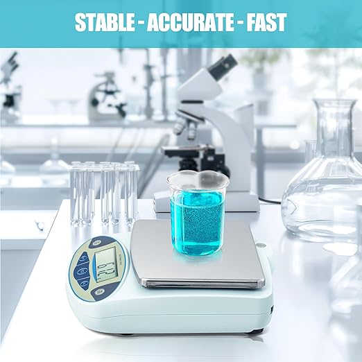 CXRCY High Precision Lab Scale 6000g x 0.001g, Analytical Electronic Balance with 11 Unit Conversion. Portable Gram Scale for Jewelry, Kitchen, Scientific & Scientific Use