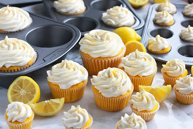 GoodCook Everyday Nonstick Steel Jumbo Texas Muffin Pan,6-cup,Gray,(Pack of 12)