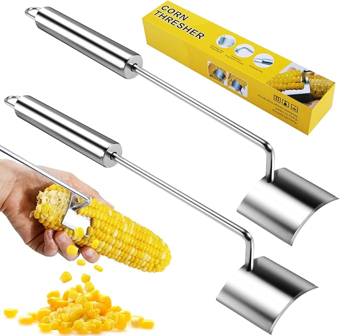 2pcs Corn Peeler,Corn Peeler For Cooked Corn On The Cob,Stainless Steel Corn Cob Stripper for Home Kitchens, Restaurant Chefs, Outdoor Dining Enthusiasts
