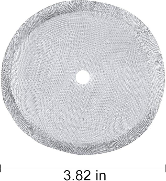 Secura French Press Replacement Screens, Stainless Steel Reusable Mesh Filter for 34 Ounce, 1 Liter Coffee Press, 4 Pack