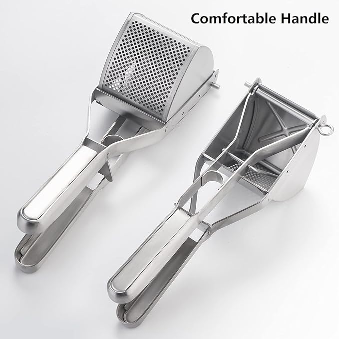 Potato Ricer Good Grip, Potato Masher Stainless Steel Professional Masher Kitchen Tool Fruit Press Baby Food Masher