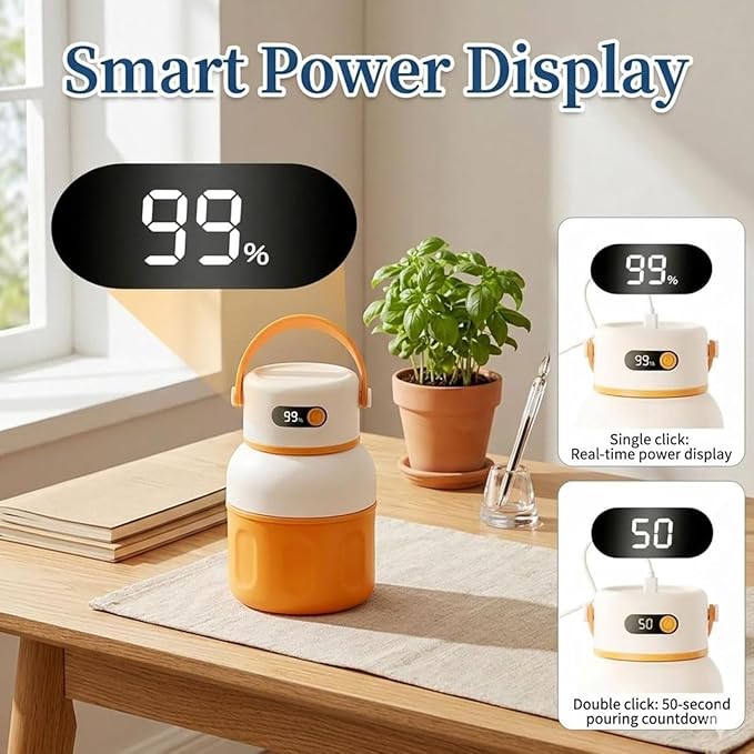 Portable Electric Juicer Cup With Zero Cord Hassle, Bottle Handheld Smoothie Mixer Cup Portable Fresh Juicer Blender, 33oz Personal Blender With Straw And Two Lids, For Shakes And Smoothies