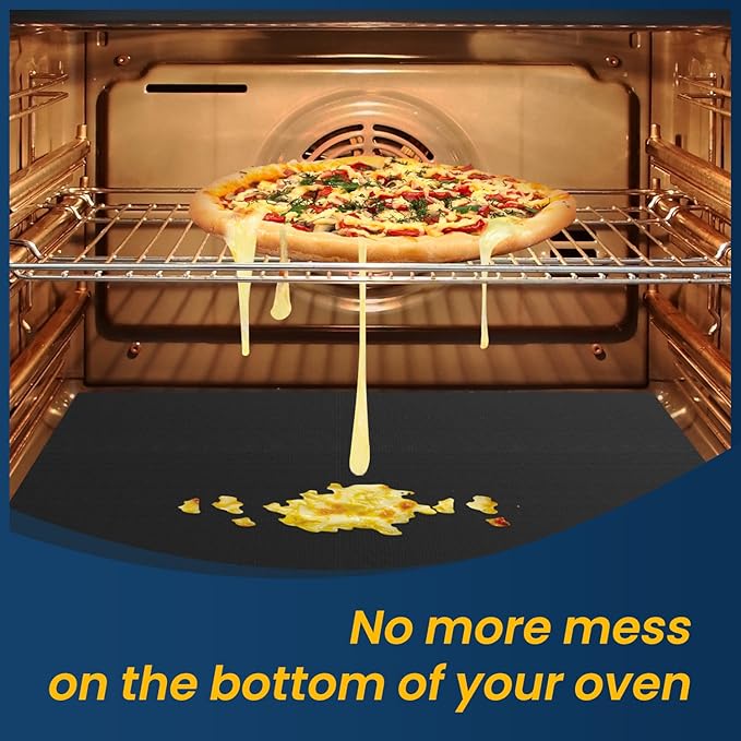 Oven Liner for Bottom of Oven + Cut to Size Silicone Baking Mat Roll