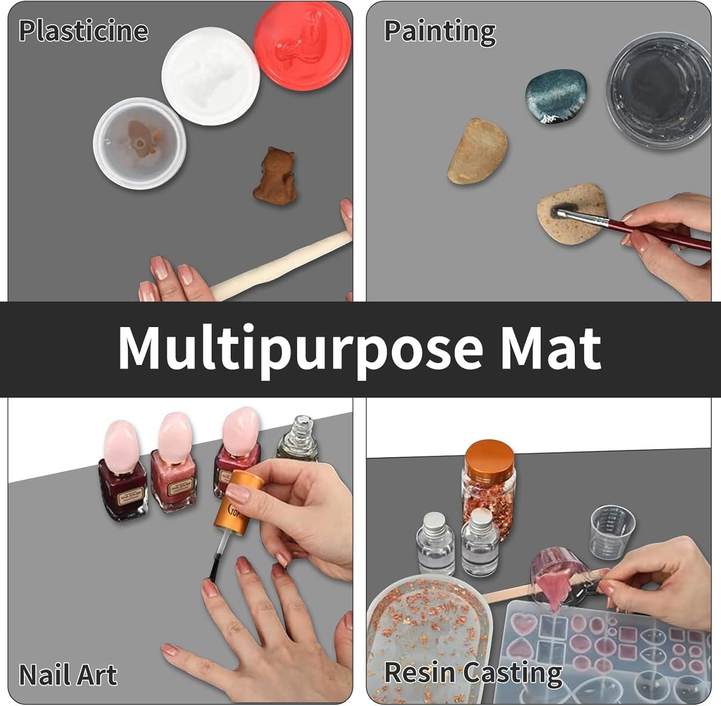 2MM Thick Large Silicone Mat, 47.2"x23.6"(120cmx60cm) Silicone Mats for Kitchen Counter, Heat Resistant Mat, Non-Slip Kitchen Counter Mat, Waterproof Countertop Protector for Craft, Translucent Red