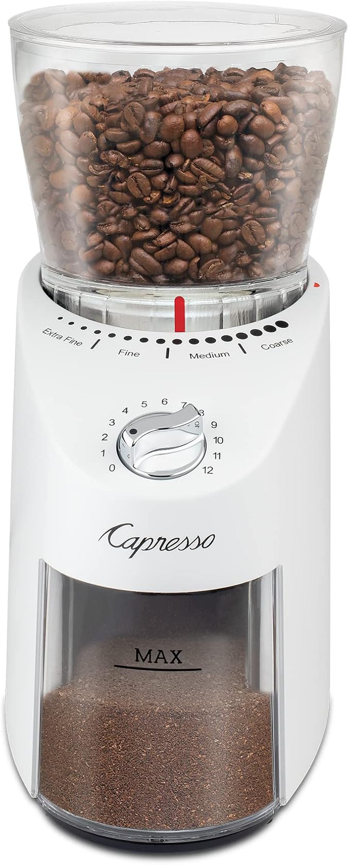 Capresso Infinity Plus Conical Burr Grinder, White