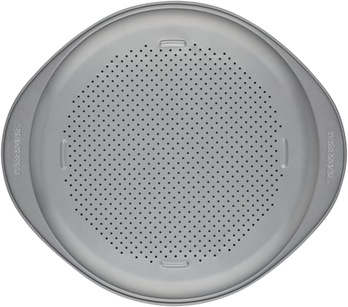 Farberware GoldenBake Nonstick Baking Sheet and Pizza Crisper Pan Set, 2 Piece, Gray