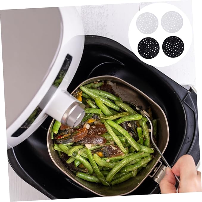 Ciieeo 18pcs Non-stick Air Fryer Liner Baking Mat Reusable Perforated Pad Oven Liner for Bottom Steamer Accessory Easy Food Removal Kitchen Gadget