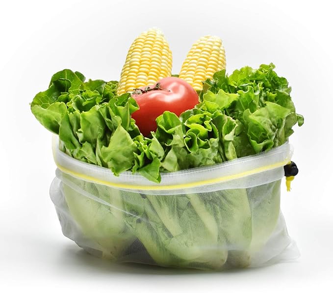 18 pack Reusable Produce Bags,Reusable produce bags for grocery,Thick Medium Pack mesh bags Washable Grogery Bags,useful for storage fruits,vegetables,toys