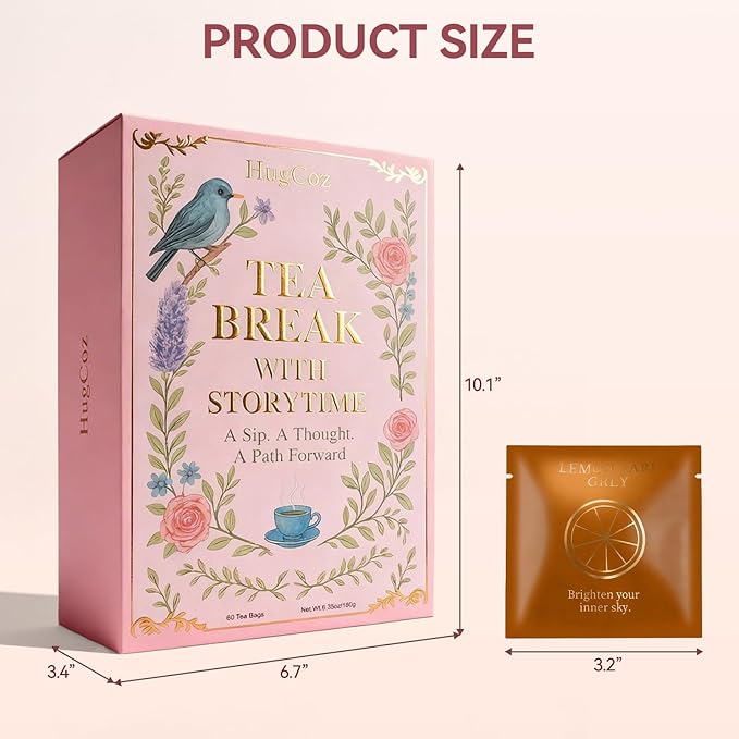 HugCoz Book Tea Gift Set | 60 Assorted Tea Bags | Christmas Day & Corporate Gifting Option | 12 Exotic Herbal Blends with Premium Whole Leaf in Eco-Friendly Pyramid Bags
