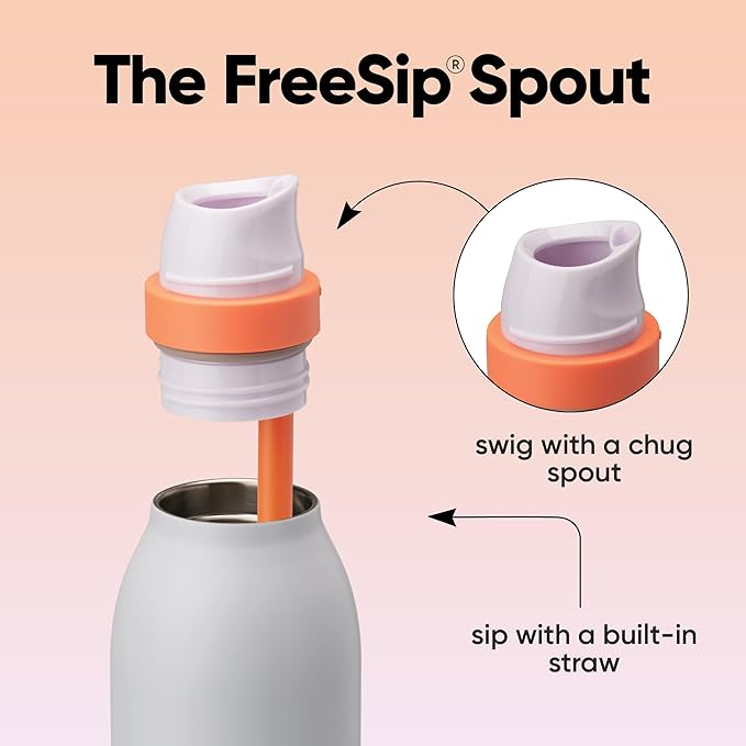 Owala FreeSip Twist Insulated Stainless Steel Water Bottle with Straw for Sports and Travel, BPA-Free, 24-oz, Blue Blue Jay
