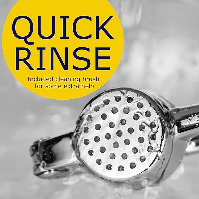 Premium Garlic Press Stainless Steel - Elevate Your Culinary Experience with Our Premium Garlic Mincer, Crusher & Peeler Set, Dishwasher Safe & Rust-proof (Silver)