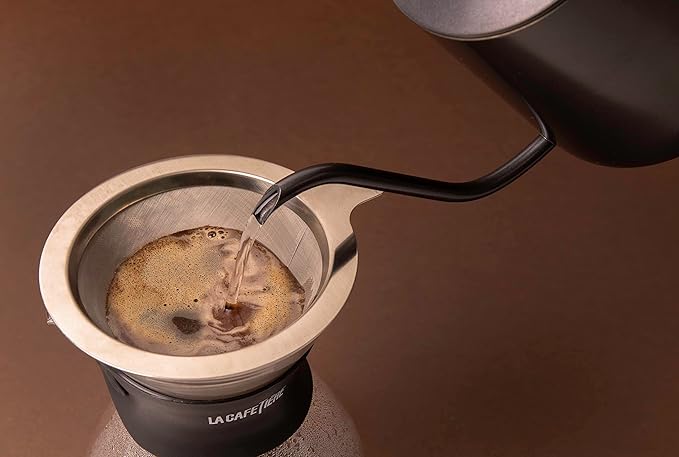 La Cafetière Gooseneck Coffee Pour Over Pot, 600 ml, Gift Boxed,Black