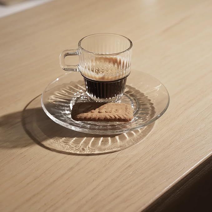 Bormioli Rocco Barshine 3 oz. Espresso Coffee Stackable Tempered Drinking Glasses, Set of 12, Clear