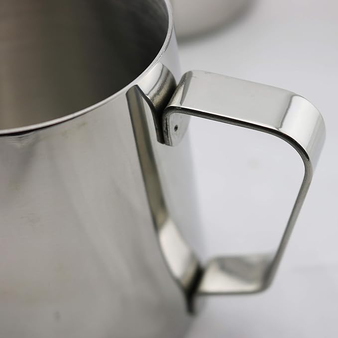 BrewGlobal Rhinoware Professional Milk Pitcher, Stainless Steel 32 oz (RHMJ32oz)