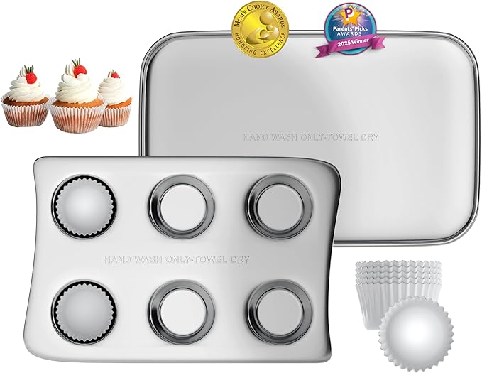 Doll Buddies Kids’ Oven Pan Set for Easy Bake Ultimate Oven | Includes Cupcake, Rectangular Bake Pans & 75 Liners (15 MORE THAN OTHERS) | Accessories for Cooking Easy Bake Oven Mixes