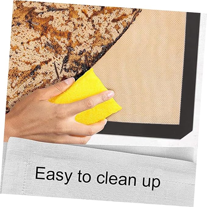 Cabilock 4pcs Silicone Baking Mats Nonstick Oven Liners for Cake Pastry Cookie Baking Easy to Clean for Roasting Meat and More