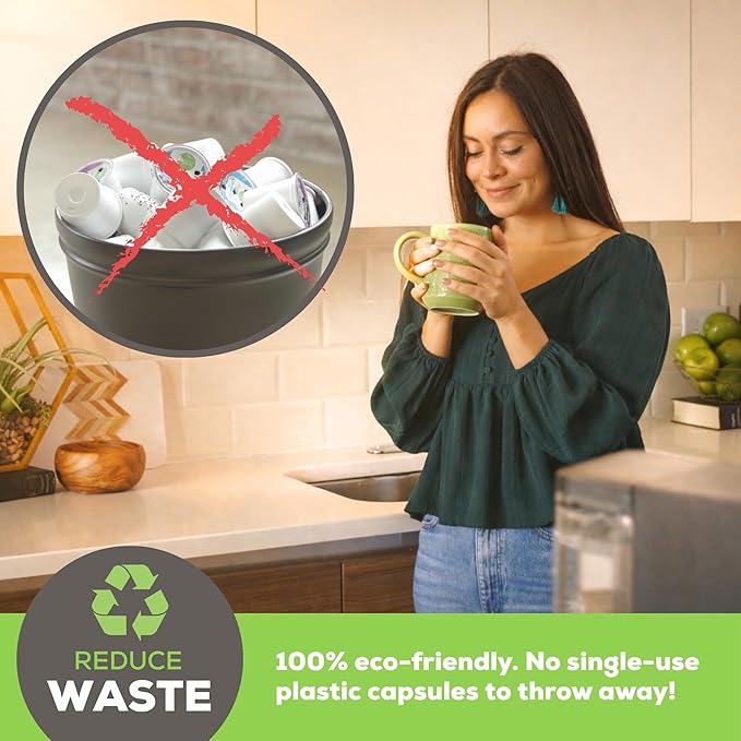 Perfect Pod 1-Stream Cafe Save Reusable K Cup Pod Coffee Filters - Refillable Coffee Pod Capsules with Built-In, Integrated Mesh Strainer for use with Keurig & Select Single Cup Coffee Makers, 4-Pack