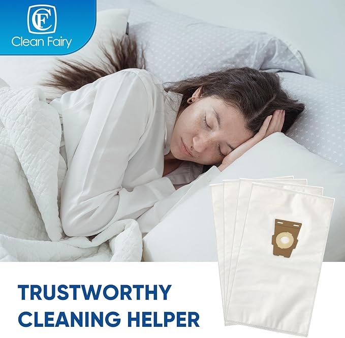 CF Clean Fairy 10 Pack Compatible With Kirby Vacuum Bag Style F For Avalir, Sentria I, II, Ultimate Diamond G3 G4 G5 G6 Gsix G10, G10D, G10E, G10Se Replacement for 204808 204811