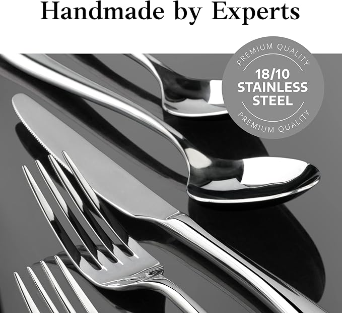 Artaste Rain II Forged 18/10 Stainless Steel (Silver (Service for 12), Flatware (36-Piece Set))