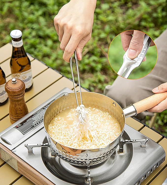 JETKONG Stainless Steel Kitchen Tongs, Serving Tongs for Cooking, 10.6" Metal Food Tongs with Non-Slip Comfort Grip, Non-Stick Cooking Tongs Heat Resistant BBQ Tong Grill Tong for Barbecue Grilling