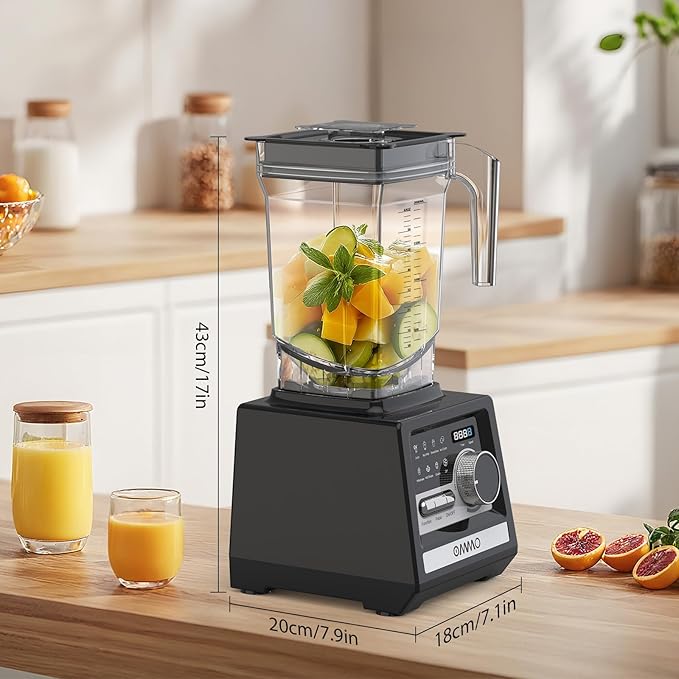 OMMO Blender, Peak1800W Blender for Smoothies, 68oz BPA-Free Smoothie Blenders for Kitchen with 9 Speed Control&Built-in Timer, Dishwasher Safe for Ice Crush, Smoothies, Frozen Drinks and Fruits