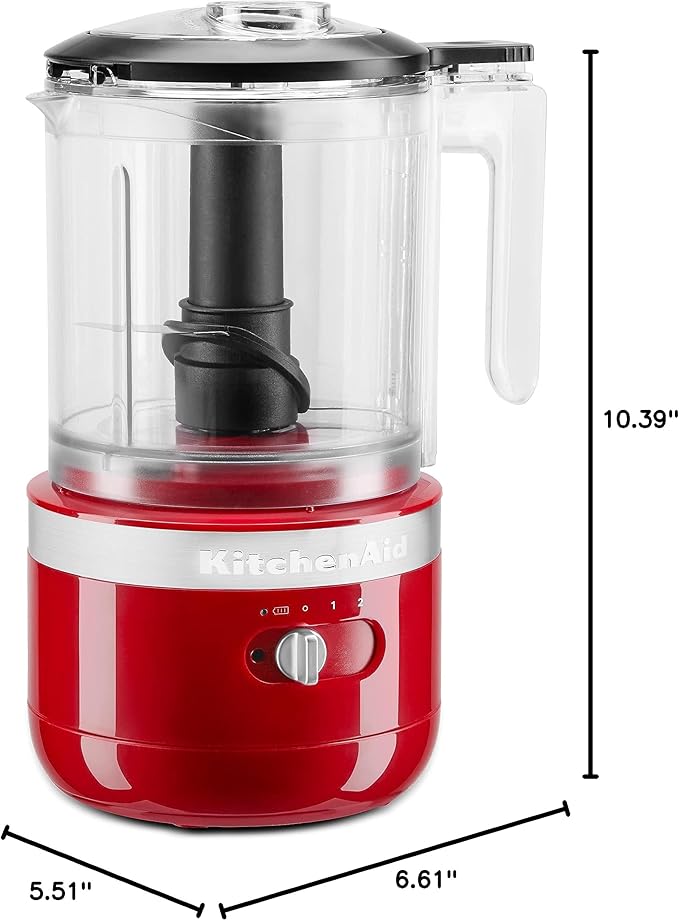 KitchenAid 5 Cup Food Chopper Cordless KFCB519ER, Empire Red