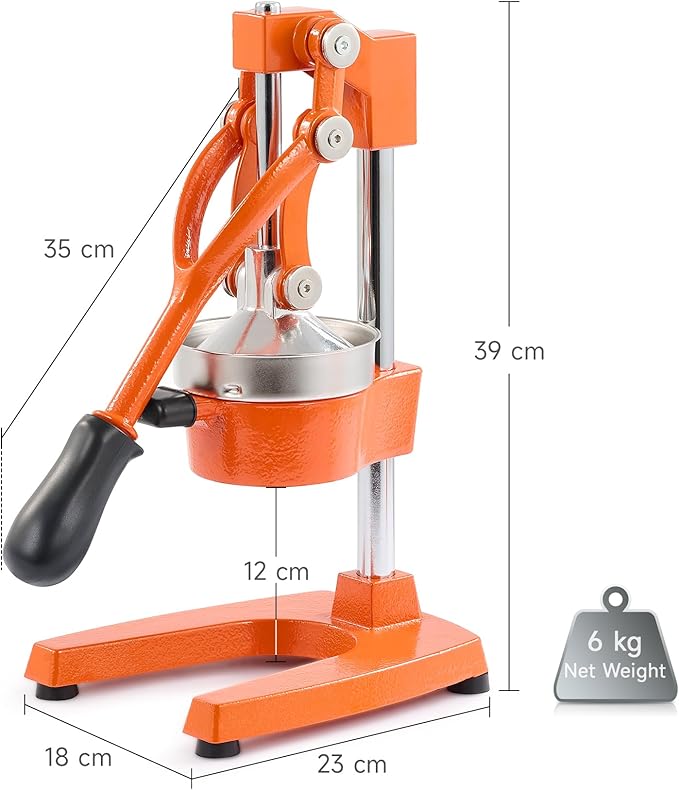 CO-Z Hand Press Juicer Machine, Manual Orange Juicer and Professional Citrus Juicer for Orange Juice Pom Lime Lemon Juice, Commercial Lemon Squeezer, Easy to Clean, Orange