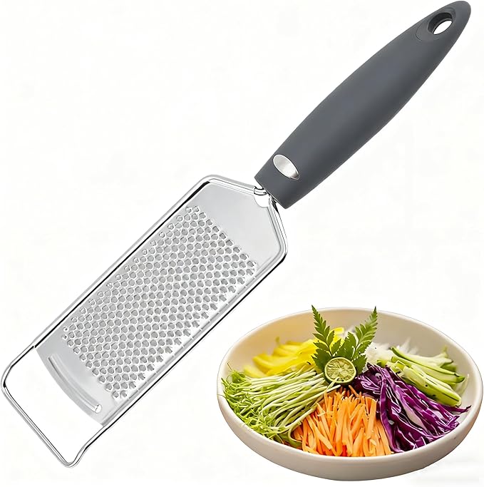 Lemon Zester Stainless Steel Cheese Garlic Grater Tool with Handle for Kitchen with Handle