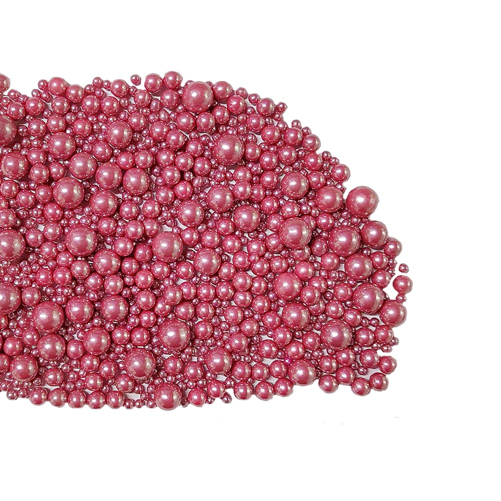 Edible Rose Gold Sugar Pearls Candy Sprinkles 120G/ 4.23Ounce Baking Cake Sprinkles Cupcake and Cake Topper Cookie Decorations Wedding Party Valentines Halloween Christmas Supplies