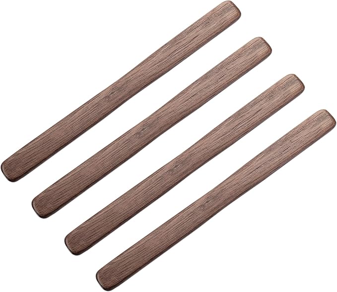 4Pcs Black Walnut Wood Coffee Stirrers 6″ Reusable Wooden Drink Stir Sticks for Coffee, Tea, Milk, Chocolate & Jam Spreader