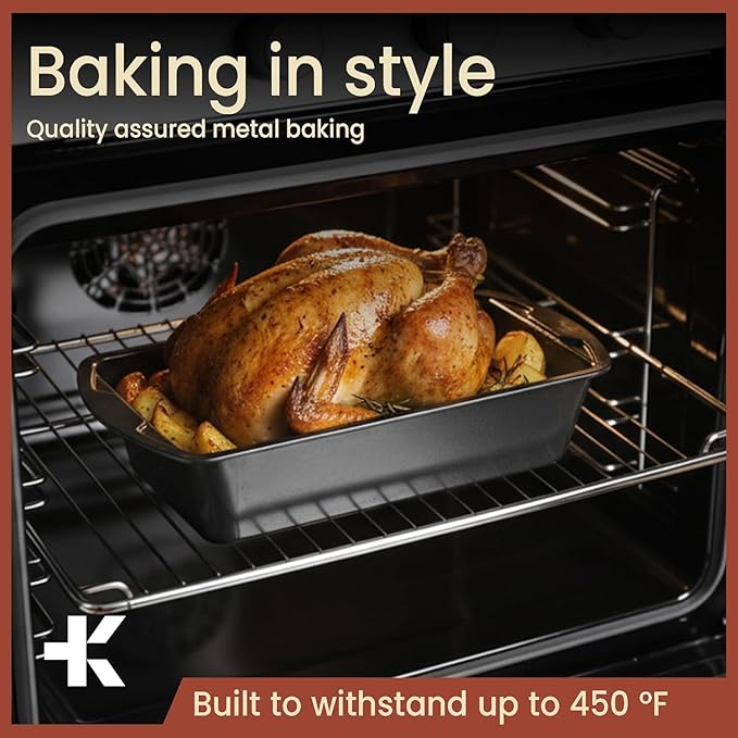Loaf Pan Set 4-Piece - Deluxe Nonstick Carbon Steel Bakeware for Perfect Bread and Cakes – Dishwasher Safe, Premium Pans for Home Baking